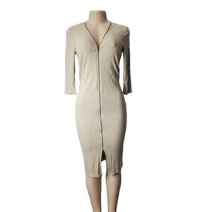 Nicki Minaj women's oatmeal ribbed dress size L